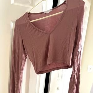 Beyond yoga crop top long sleeved size M